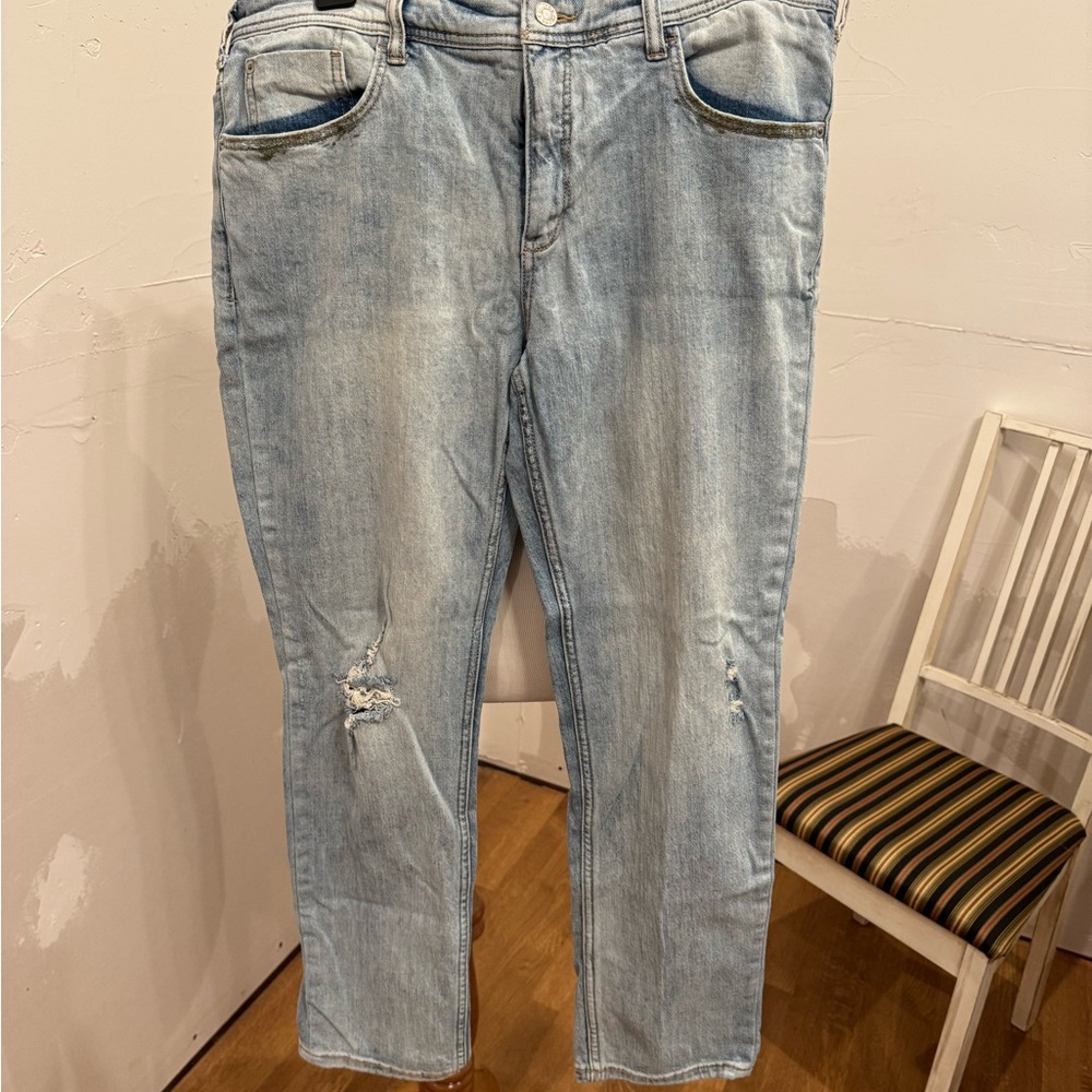 Light Blue Distressed Men's Jeans